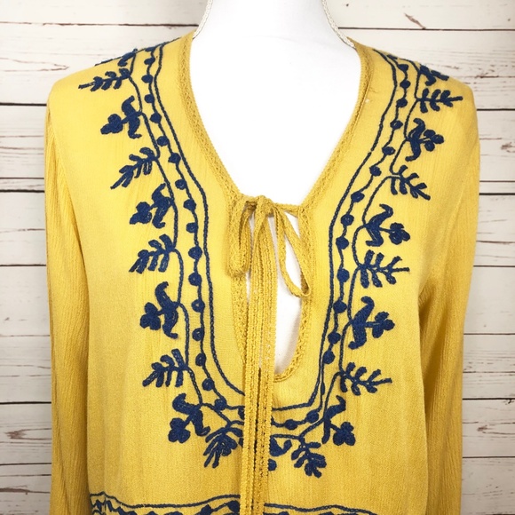 FLINT & MOSS Boho Beach Cover Up Top NWT Size M - Picture 2 of 8